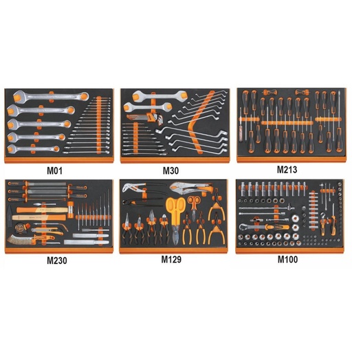 Beta | 5988VU/M | Assortiment 214 gereedschappen in EVA-foam inlegbakken | 059880356