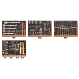 Assortiment 215 gereedschappen in EVA-foam inlegbakken