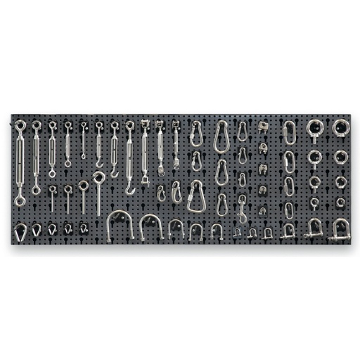 Beta | 8600+R/412 | Roestvaststalen kabelassortiment, 348-delig, met haken zonder paneel | 086000412