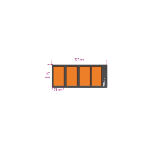Beta | VPM3 | EVA-foam module met 4 opbergvakken | 088870353