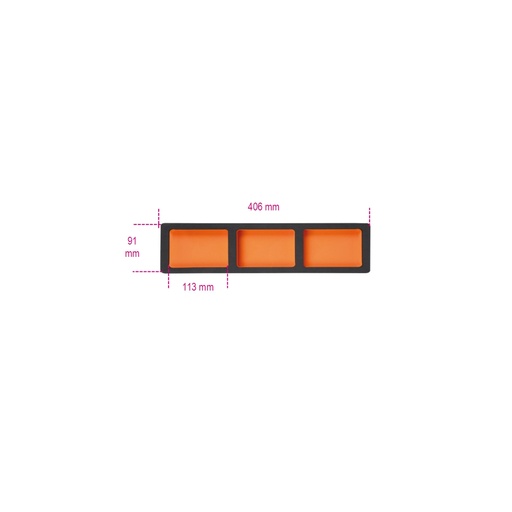 Beta | VPM7-C | EVA-foam module met 3 bakken voor gereedschapswagens C45PRO 2.0 | 088870360