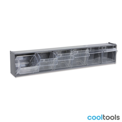Beta | PM/6C | Magazijnbakjes 6-vaks, kunststof met wandhouder | 088880440