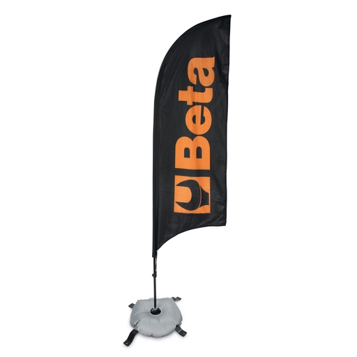 Beta | 9561B/2,50 | Zeilvlag, 2,50x0,50 m, met mast en voet | 095610300