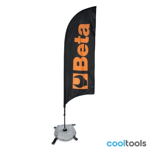 Beta | 9561B/2,50 | Zeilvlag, 2,50x0,50 m, met mast en voet | 095610300