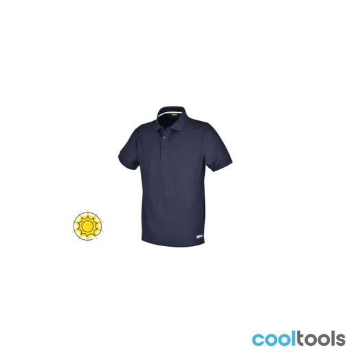 Beta | 7552BL | Poloshirt met drie knopen, pique-katoen 200 g/m2, blauw
