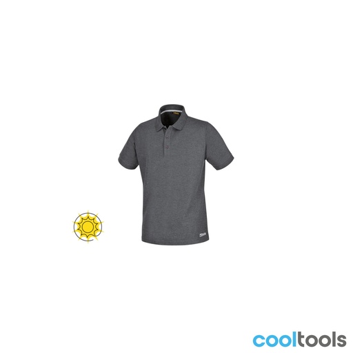 Beta | 7552G | Poloshirt met drie knopen, pique-katoen 200 g/m2, grijs melange