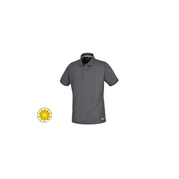 Poloshirt met drie knopen, pique-katoen 200 g/m2, grijs melange (XS)