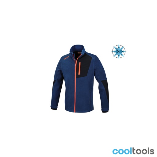 Beta | 7657B | Stretch fleecetrui met lange rits