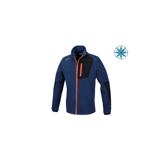 Beta | 7657B | Stretch fleecetrui met lange rits