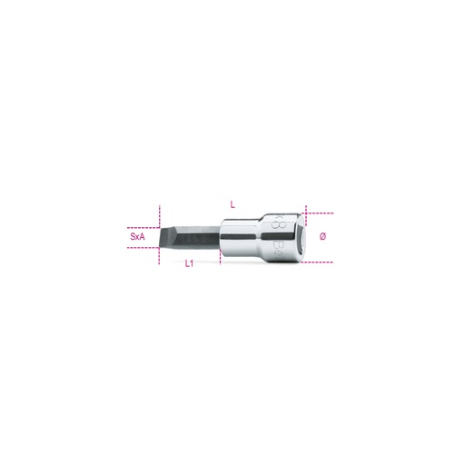 Beta | 910LP | Schroevendraaierdoppen voor sleufschroeven, 3/8"