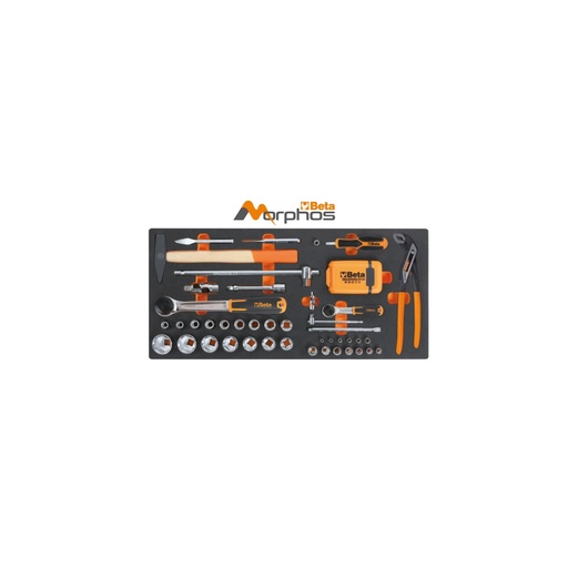 Beta | MC20MH | EVA-foam inlegmodule met 1/4" en 1/2" doppen