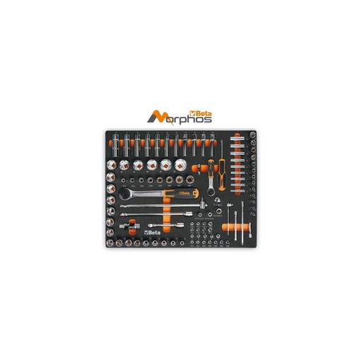 Beta | MM100MH | EVA-foam inlegmodule met lange doppen van 1/4" en 1/2"