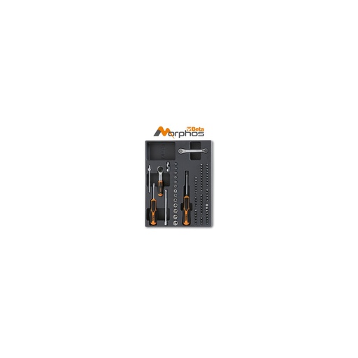 Beta | T85MH | ABS-inlegmodule met zeskantdoppen en 1/4" bits