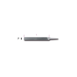 Platte halfzoete vijlen, zonder handgreep (6 inch)