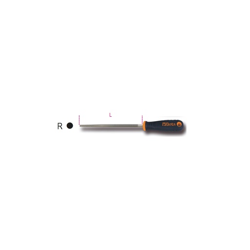 Beta | 1719BMD/R | Basterd vijlen, rond, met handgreep
