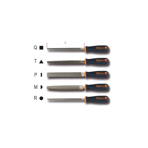 Beta | 1719BMD8 | Basterd vijl, 8 inch, met kunststof handgreep