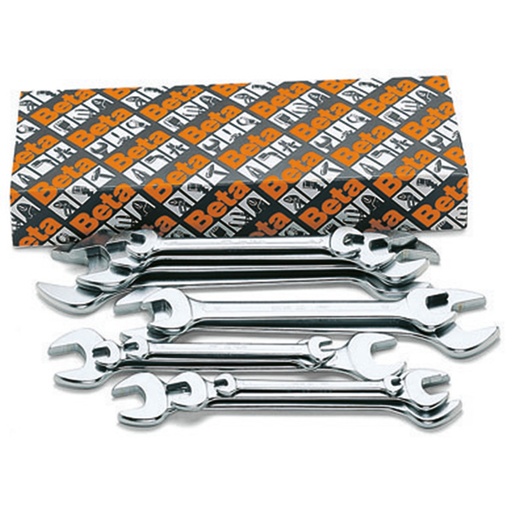 Beta | 55/S8 | 8-delige set dubbele steeksleutels, 6x7 tot 20x22 mm