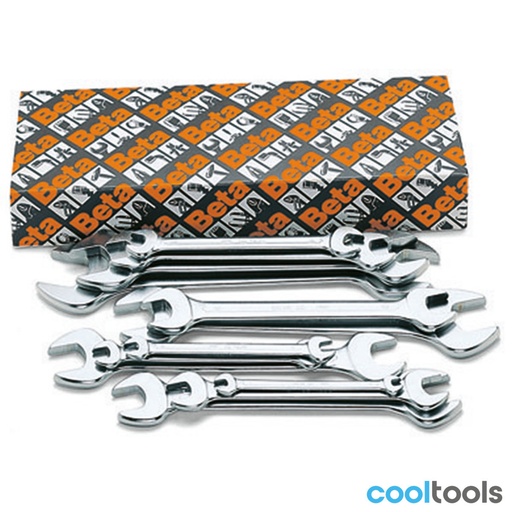 Beta | 55/S8 | 8-delige set dubbele steeksleutels, 6x7 tot 20x22 mm