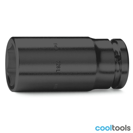 Beta | 728L | Slagdoppen 3/4", zeskant, lang, gefosfateerd