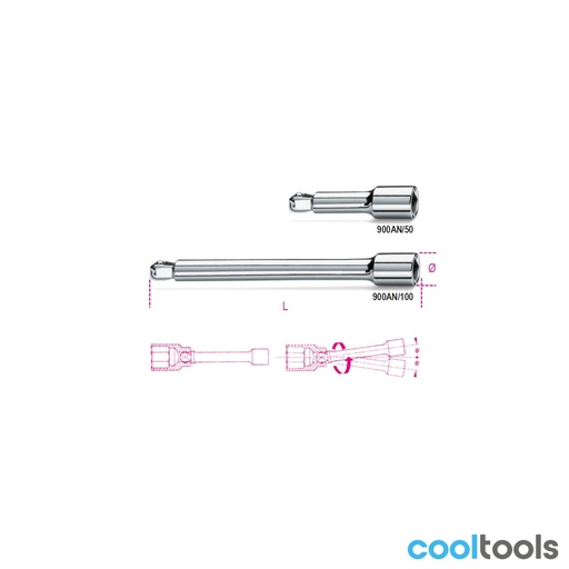 Beta | 900AN | Verlengstukken 1/4", zwenkbaar
