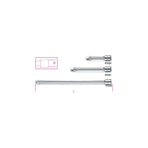 Beta | 910/20-910/22 | Verlengstukken 3/8"