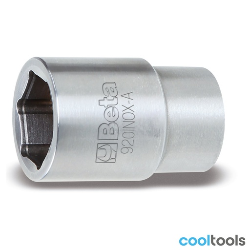 Beta | 920INOX-A | Zeskant dopsleutels 1/2" aandrijfvierkant, roestvast staal