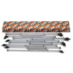 T-sleutelset met stift zeskant verchroomd (S5)