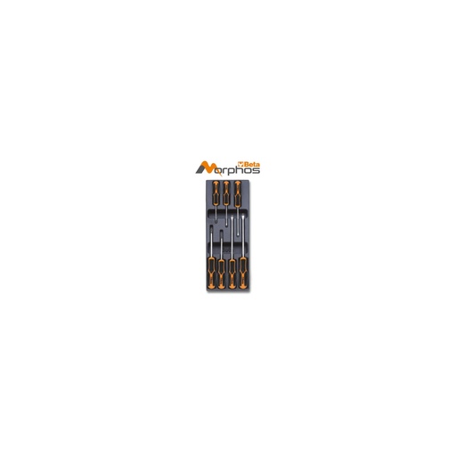 Beta | T208MH | ABS-inlegmodule met Morphos-schroevendraaiers voor sleuf- en kruiskopschroeven