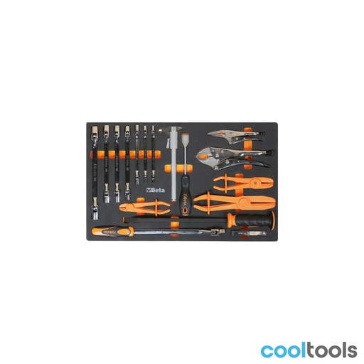 Beta | M78 | Zachte foam inlegbak met kniegewrichtsleutels, tangen en meetgereedschap