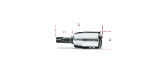 Beta | 900TX | Schroevendraaierdoppen voor Torx-schroeven, 1/4"