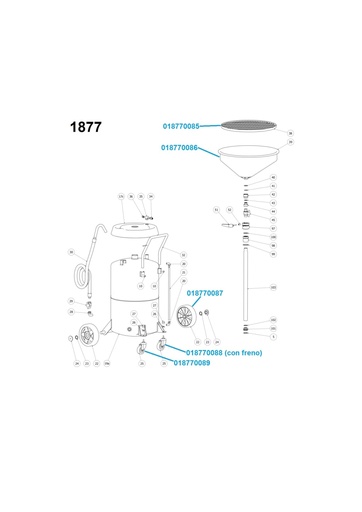 Beta | 1877R | Reserve C-cups voor oliewinning voor airco-service-unit 1877R | 018770086