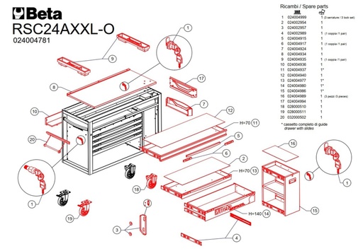 Tp-rubbermatten Bekleed voor 2400 RSC24AXXL/R