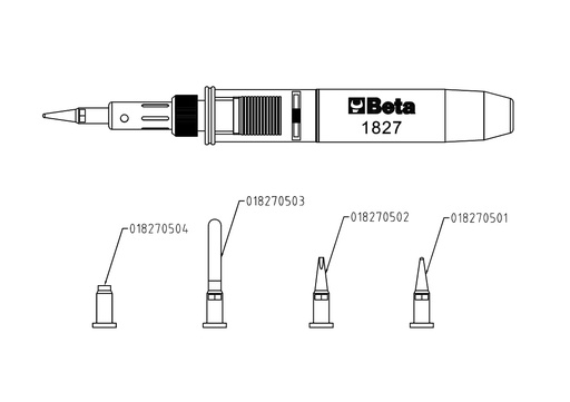 Beta | 1827PC | Reserve conische stiften 1,6 mm | 018270501