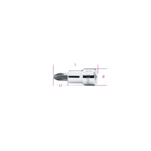 Beta | 910PH | Schroevendraaierdoppen voor Phillips kruiskopschroeven, 3/8"