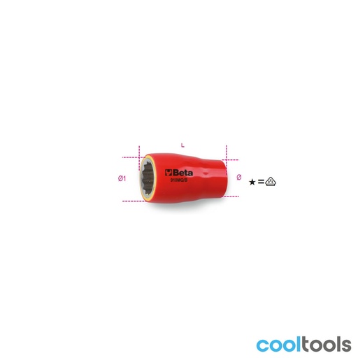 Beta | 910MQ/B | Twaalfkant dopsleutel 3/8", geïsoleerd