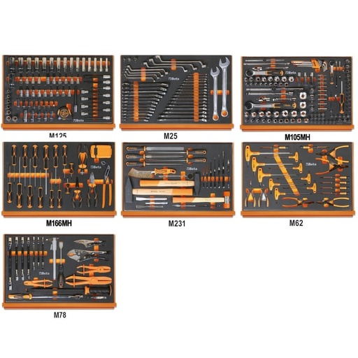 Beta | 5988H/7M | Assortiment 333 gereedschappen voor autoherstel in EVA-foam inlegbakken