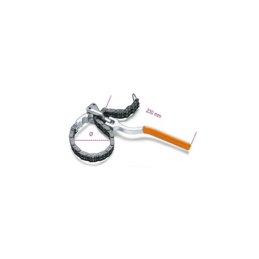 Beta | 1488 | oliefiltersleutel met ketting Ø 60-110 mm | 014880001