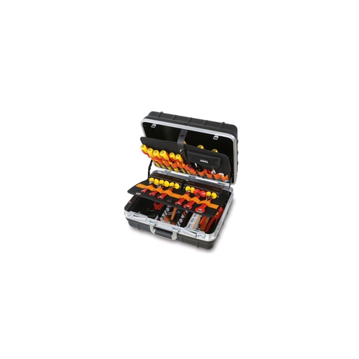 Beta | 2036EL/B | Verrijdbare gereedschapskoffer met 98-delig assortiment voor elektronica | 020361218