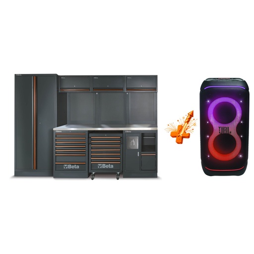 Beta | C45PRO | Werkplaatsinrichting X met 268 universele gereedschappen + gratis JBL PartyBox Stage 320 | 2.0 X/268UT | ZNLDEC031