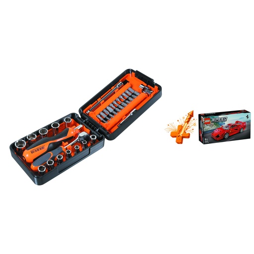 Beta | 900/C39N | Doppenset 1/4" 39-delig in kunststof koffer + gratis LEGO Ferrari F40 | ZNLDEC047