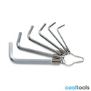 Beta 96/ST | Set inbussleutels gebogen verchroomd, met ring - 000960370