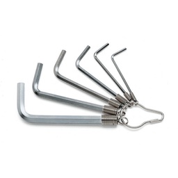 Beta | 96/ST | Set inbussleutels gebogen verchroomd, met ring | 000960370