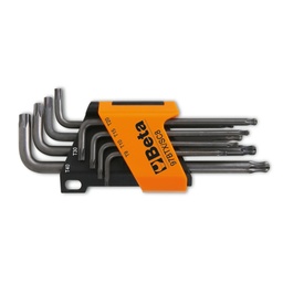 Beta | 97BTX/SC8 | 8-delig set haakse stiftsleutels met Torx profiel en kogelkop | 000970164