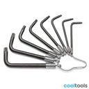 Beta 97TX/ST | Set gebogen stiftsleutels voor Torx® schroeven, gepolijst, met ring - 000970640