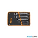 Beta 195/B5 | 5-delig set of twaalfkantige platte ringsleutels in etui - 001950066