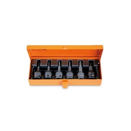 Beta | 720TX/C6 | Doppenset slagdoppen voor Torx-schroeven, 6-delig, in metalen kist | 007200483