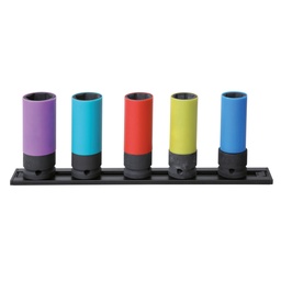 Beta | 720LC/PM5 | Krachtdoppenset voor wielmoeren, 5-delig, met polymeer hulzen, magnetisch | 007200646