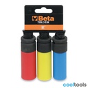 Beta 720LC/S3K | set van 3 wielmoer slagdoppen voor wielmoeren, met gekleurde polymere inzetstukken - 007209663