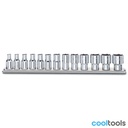 Beta 900/SB | Dopsleutelset  met 1/4" binnendraad  binnenzeskant, verchroomd - 009000150