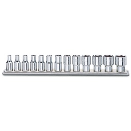 Beta | 900/SB | Dopsleutelset zeskant 1/4", 13-delig, verchroomd | 009000150